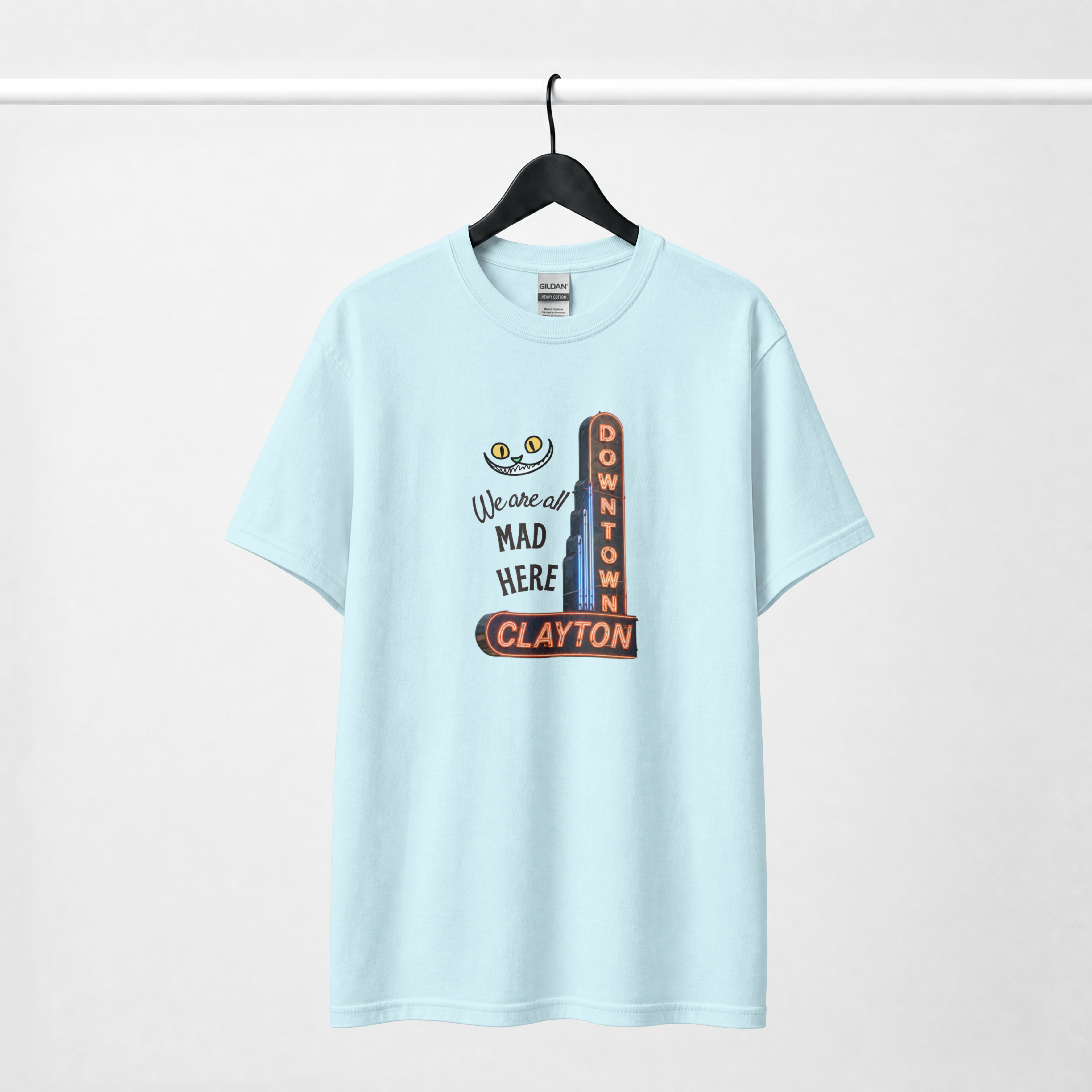 Graphic T-Shirt Downtown Clayton, Alice in Wonderland inspired.