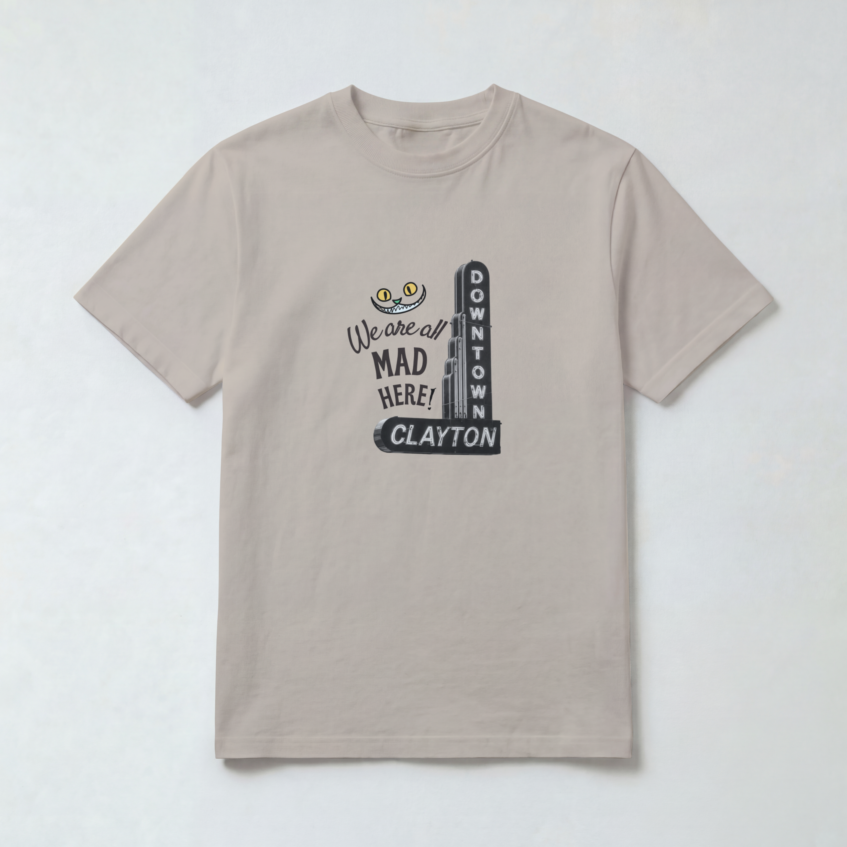Graphic T-Shirt Downtown Clayton, Alice in Wonderland inspired.