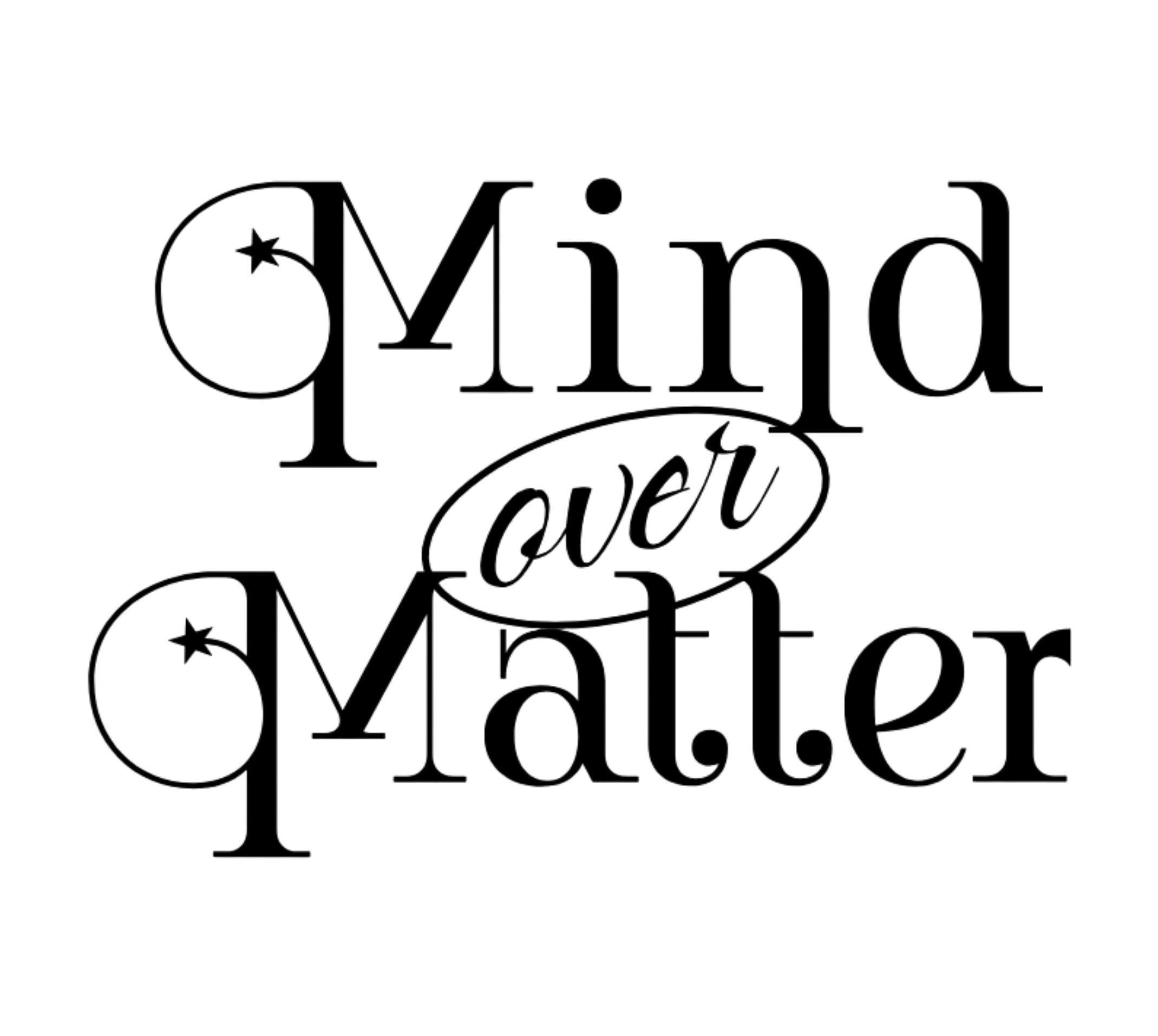 Mind Over Matter Simple Graphic Tee with Buddha