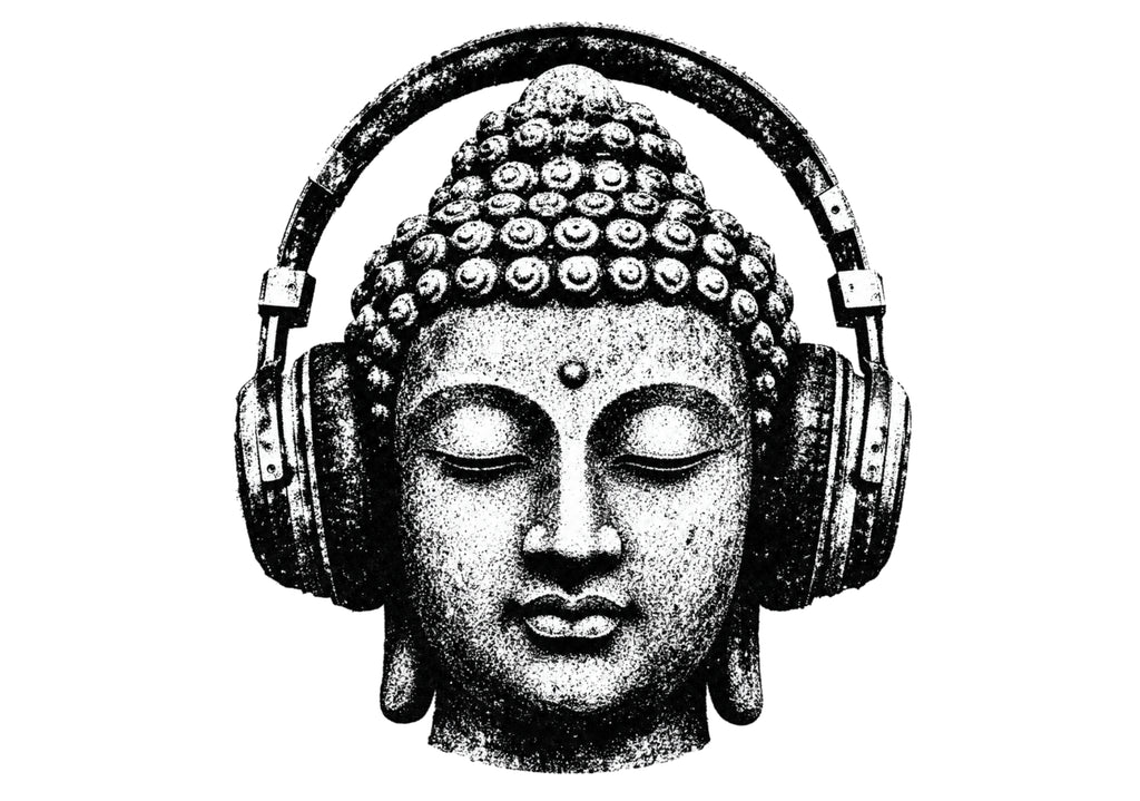 Mind Over Matter Simple Graphic Tee with Buddha