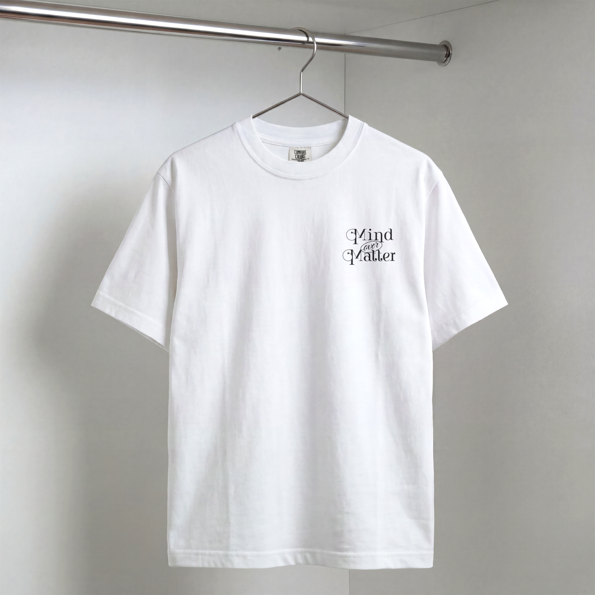 Mind Over Matter Simple Graphic Tee with Buddha