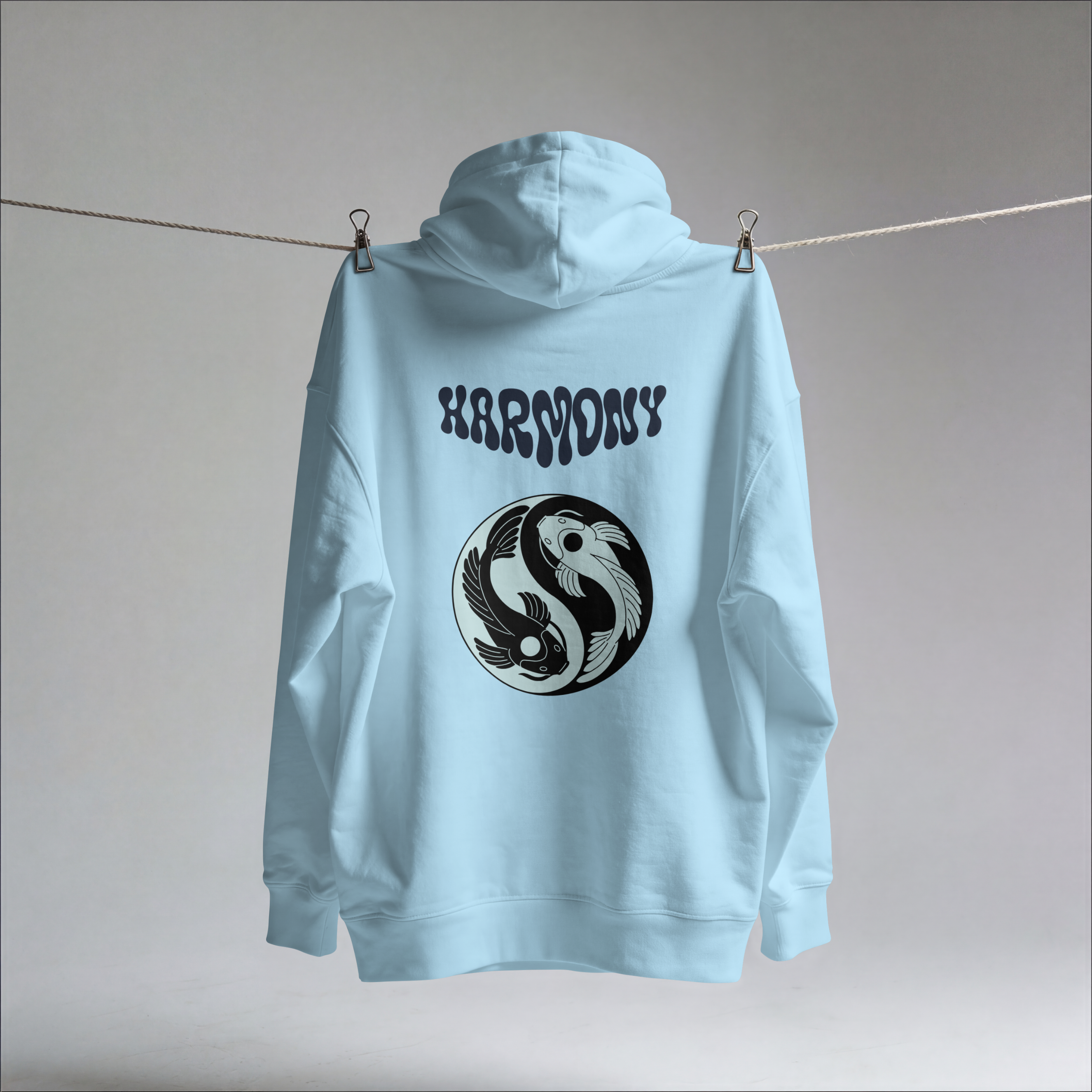 Graphic Hoodie Sweatshirt. Yin Yang, Balance, Harmony